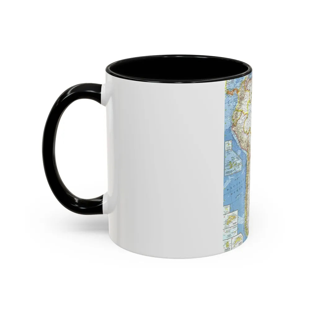 South America (1960) (Map) Accent Coffee Mug-Go Mug Yourself