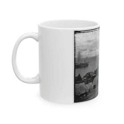 City Point, Va. Wharves After The Explosion Of Ordnance Barges On August 4, 1864 (U.S. Civil War) White Coffee Mug-Go Mug Yourself