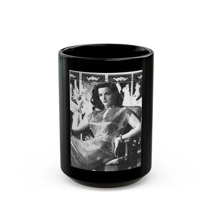 Jane Russell #232 (Vintage Female Icon) Black Coffee Mug-15oz-Go Mug Yourself