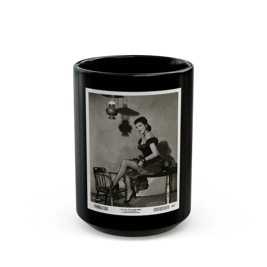 Julia Adams #195 (Vintage Female Icon) Black Coffee Mug-15oz-Go Mug Yourself