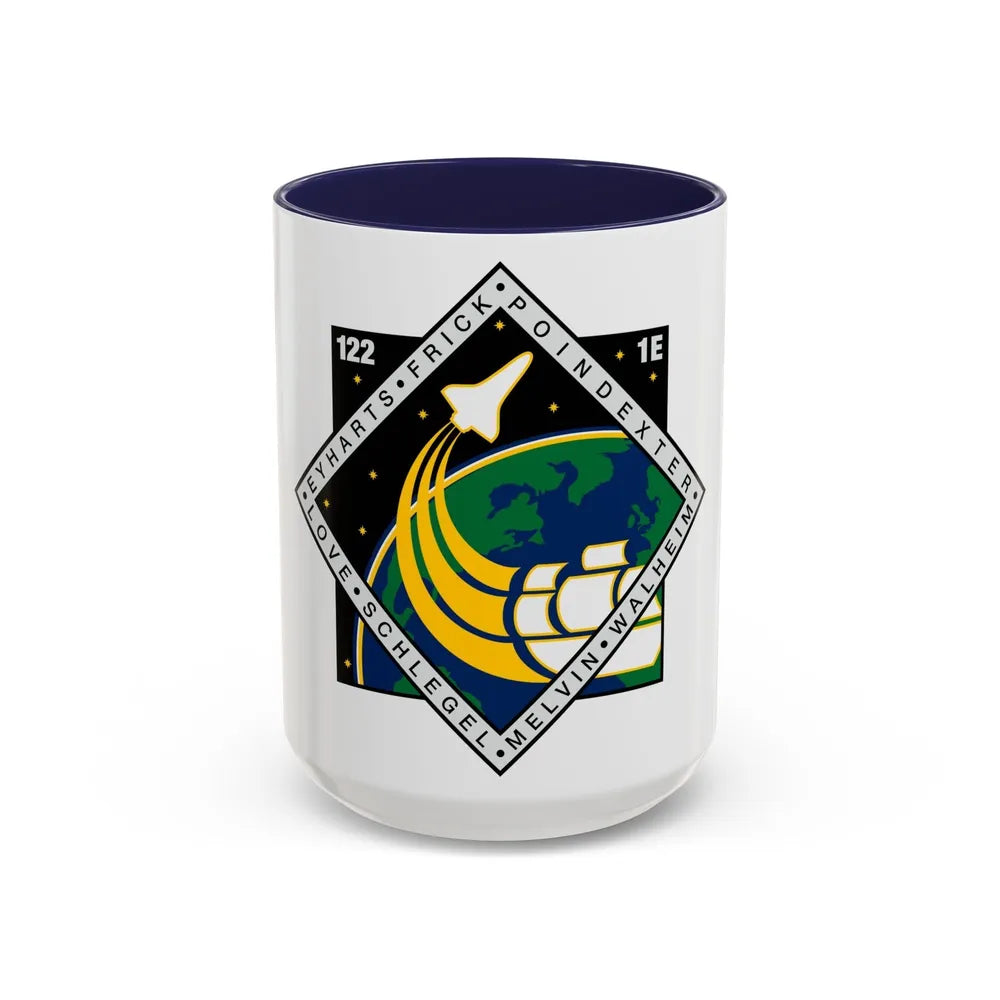 STS 122 (NASA) Accent Coffee Mug-15oz-Navy-Go Mug Yourself