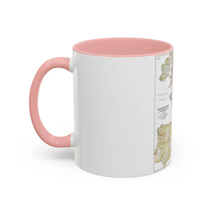 Europe, Western (1950) (Map) Accent Coffee Mug-Go Mug Yourself