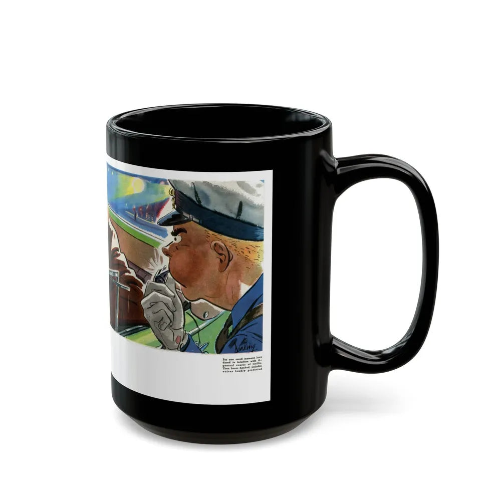 Eddie Buys A Car, 1939 - Black Coffee Mug-Go Mug Yourself