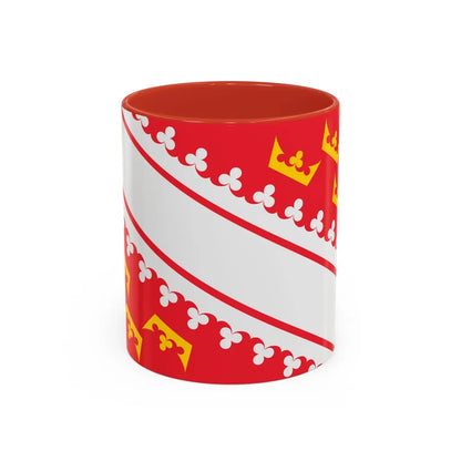 Flag of Alsace France - Accent Coffee Mug-11oz-Red-Go Mug Yourself