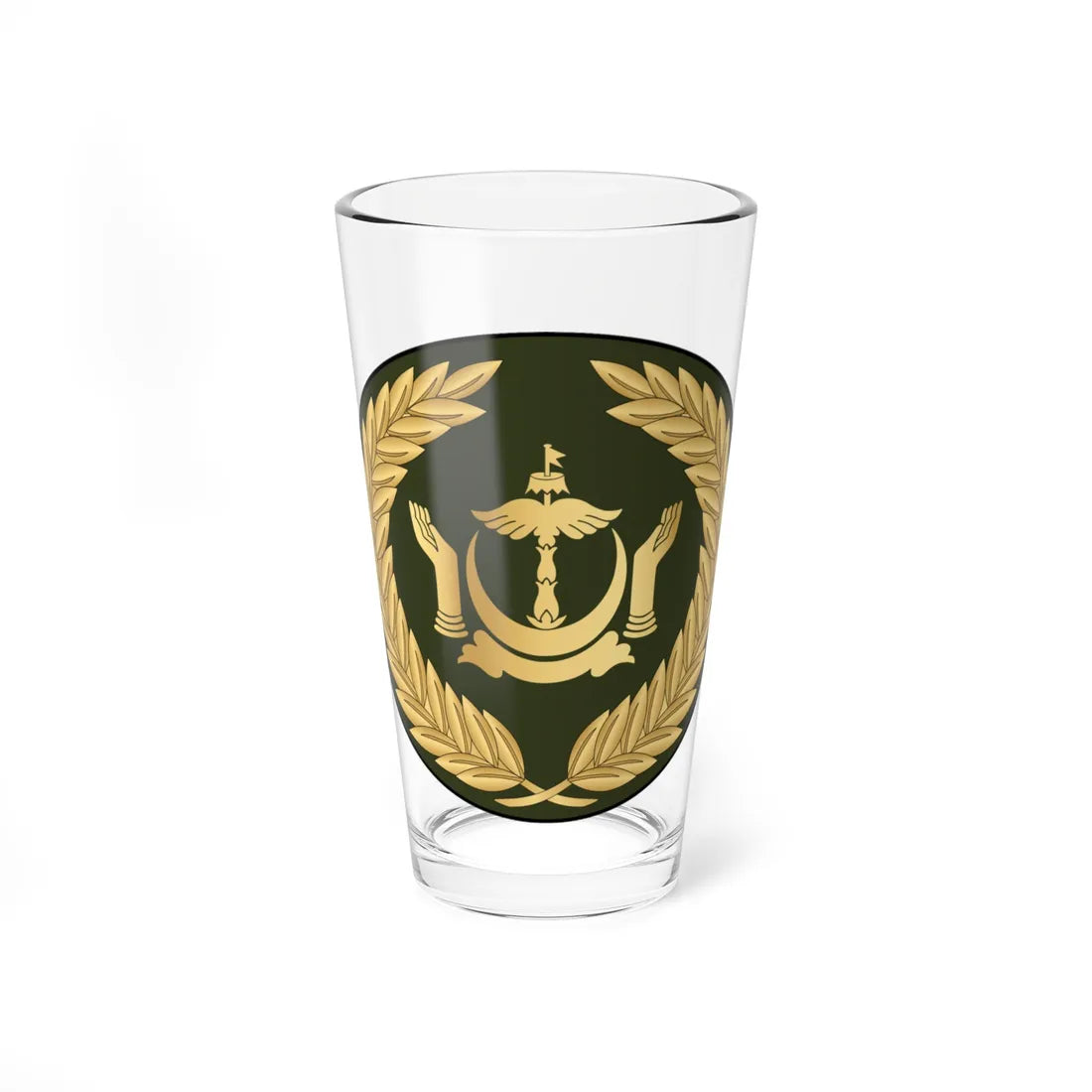 07.RBrLF WO1 (Brunei) (Military Rank) Pint Glass 16oz 16oz - Go Mug Yourself
