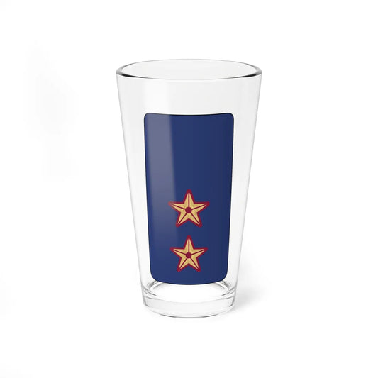 08. QEAF 1LT (Qatar) (Military Rank) Pint Glass 16oz 16oz - Go Mug Yourself