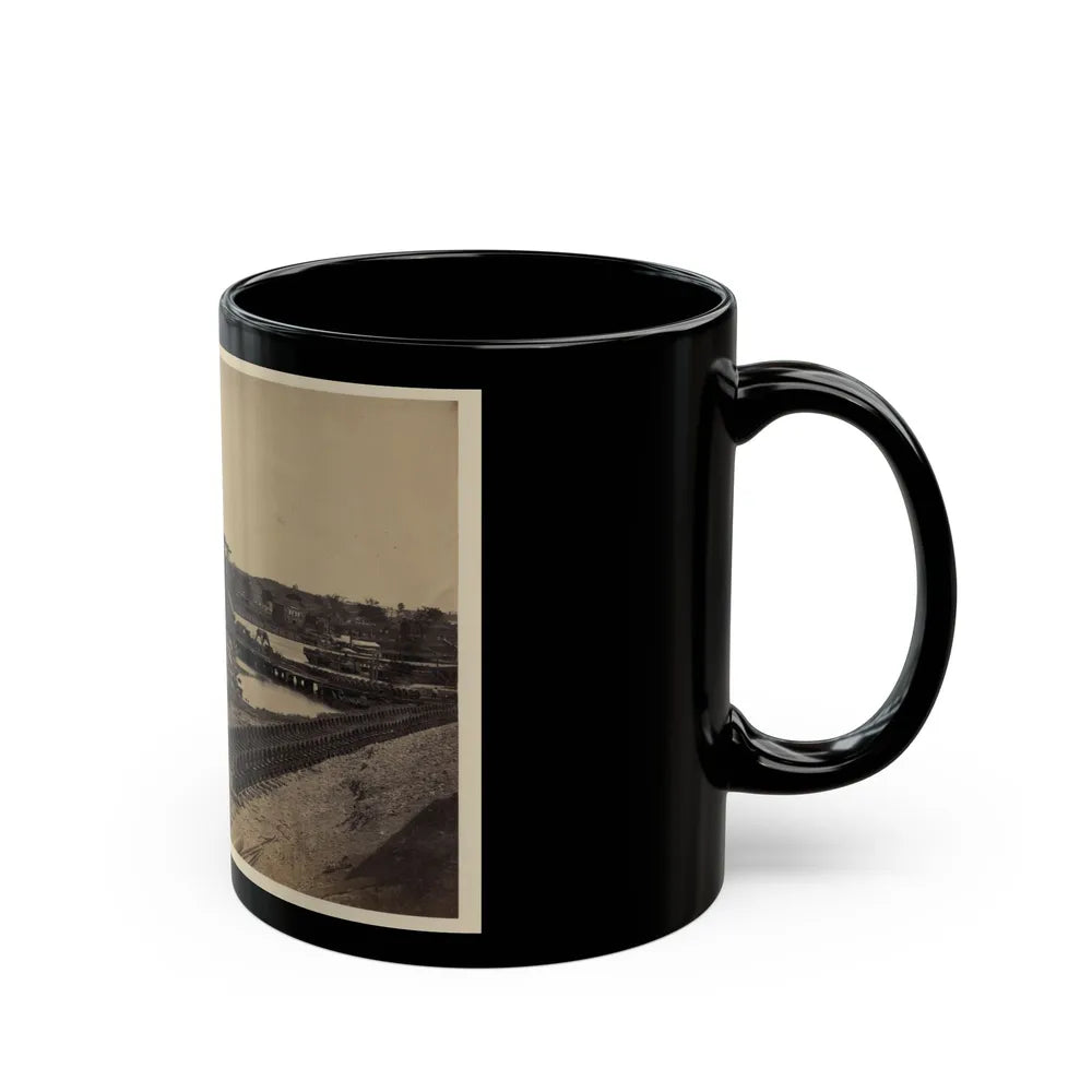 Dock On The South Side Of The James River, Opposite Richmond, Va.(2) (U.S. Civil War) Black Coffee Mug-Go Mug Yourself