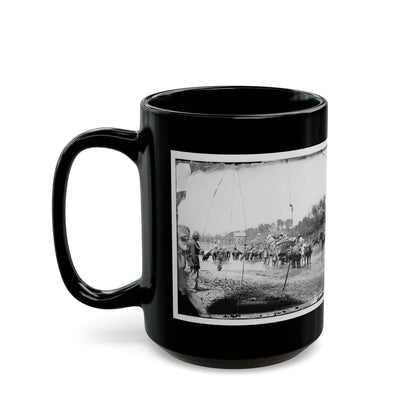 Rappahannock River, Va. Fugitive African Americans Fording The Rappahannock (U.S. Civil War) Black Coffee Mug-Go Mug Yourself