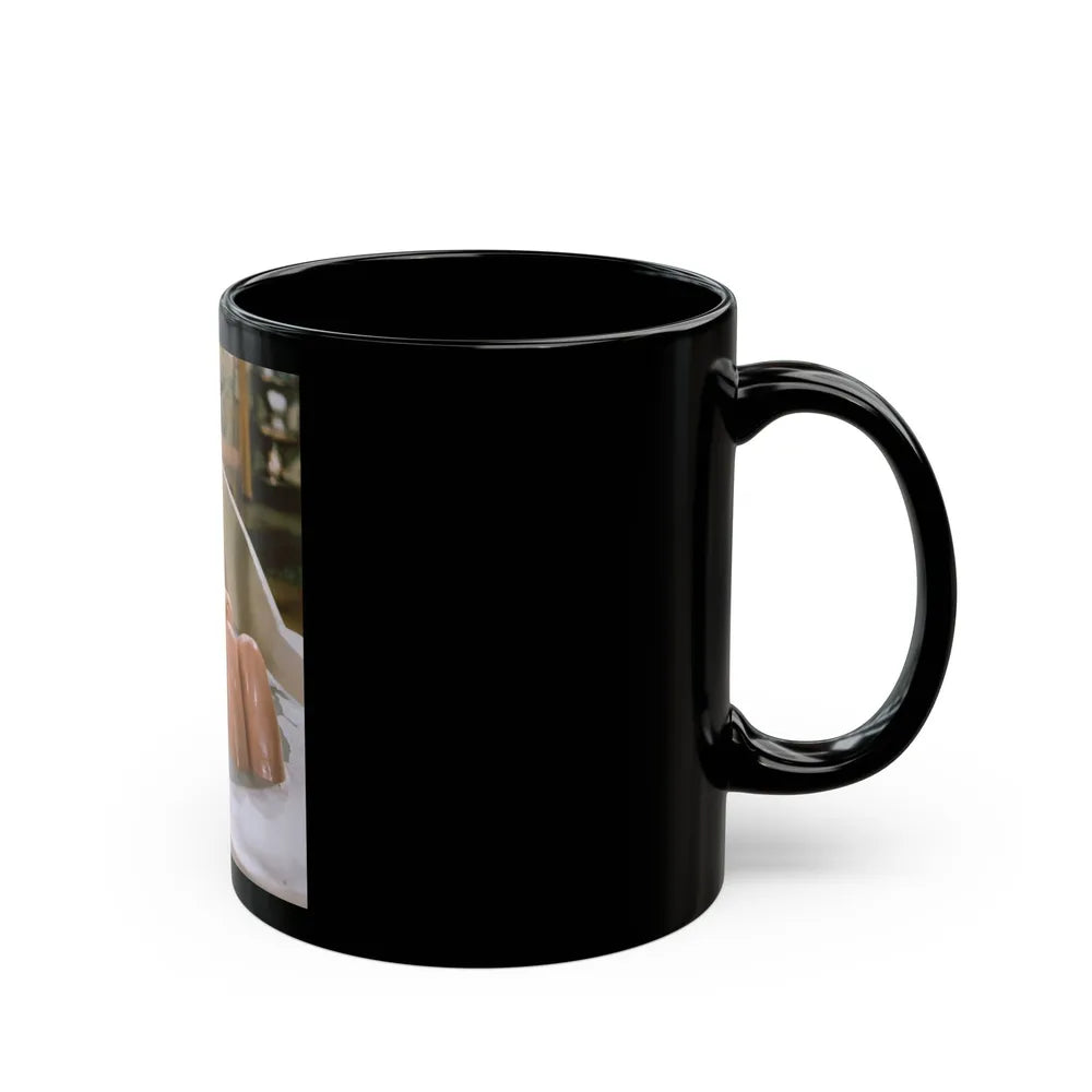 Ingrid Pitt #32 - Topless (Vintage Female Icon) Black Coffee Mug-Go Mug Yourself