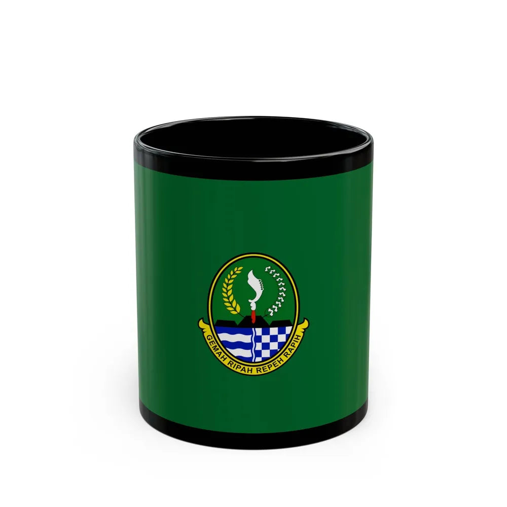 Flag of West Java Indonesia - Black Coffee Mug-11oz-Go Mug Yourself