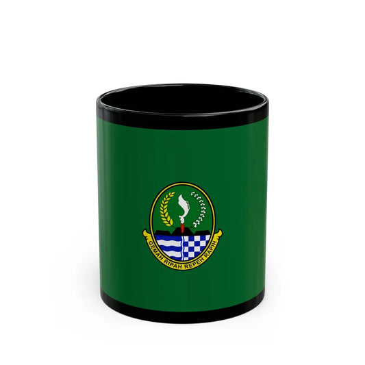 Flag of West Java Indonesia - Black Coffee Mug-11oz-Go Mug Yourself