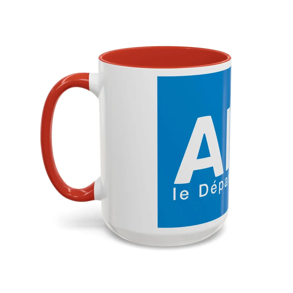 Flag of Ain France - Accent Coffee Mug-Go Mug Yourself