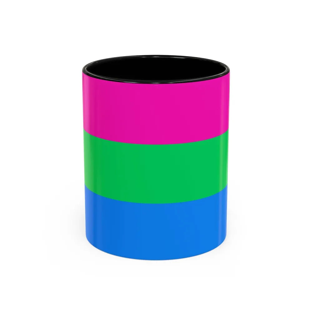 Polysexuality Pride Flag - Accent Coffee Mug-11oz-Black-Go Mug Yourself