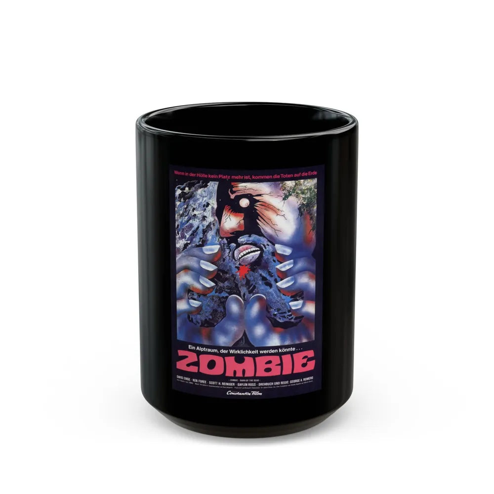 DAWN OF THE DEAD (GERMAN) 1978 Movie Poster - Black Coffee Mug-15oz-Go Mug Yourself