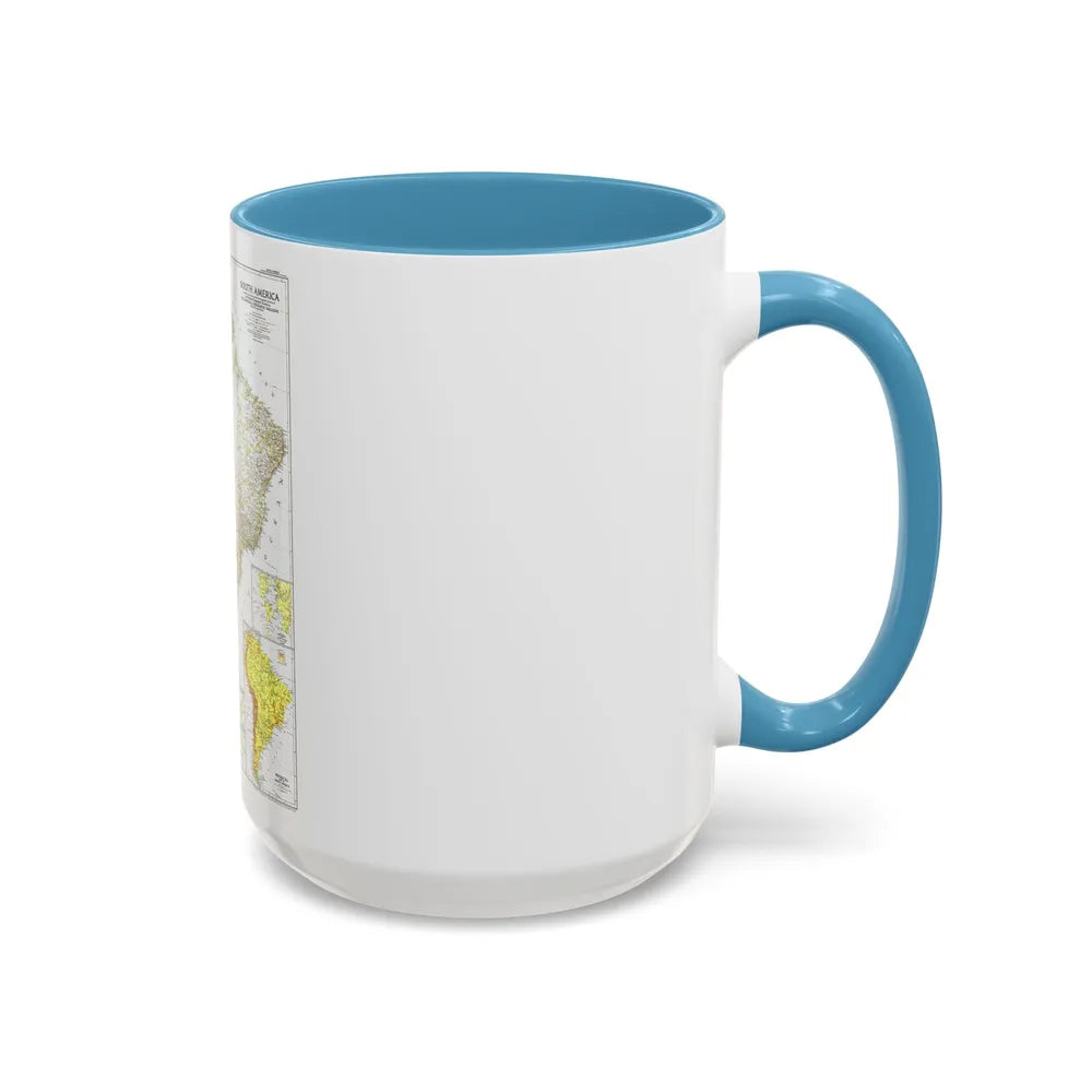 South America (1950) (Map) Accent Coffee Mug-Go Mug Yourself