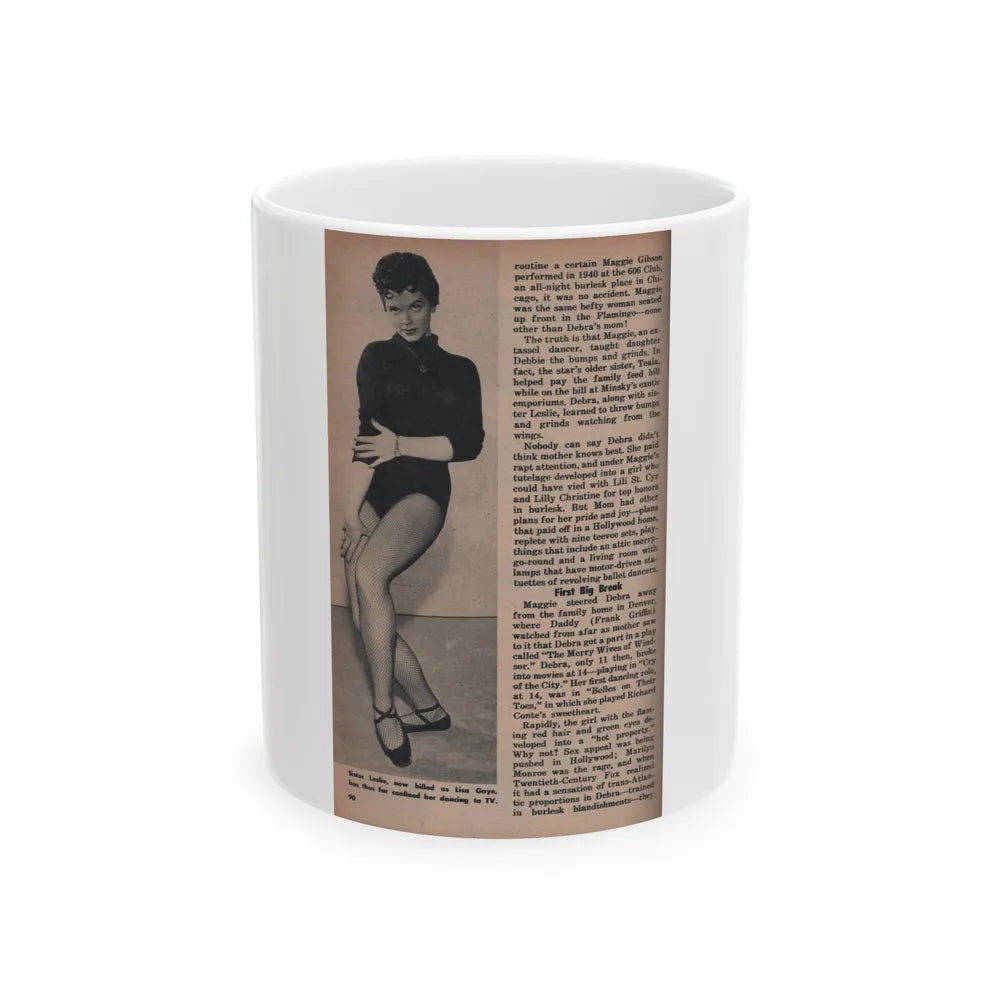 Debra Paget #486 - Scope Digest Mag. Nov. '55 - 1 B&W Photos of Sister & Article (Vintage Female Icon) White Coffee Mug-11oz-Go Mug Yourself