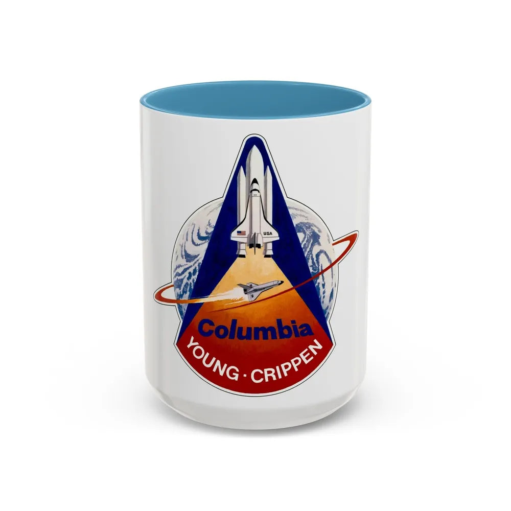 STS 1 (NASA) Accent Coffee Mug-15oz-Light Blue-Go Mug Yourself