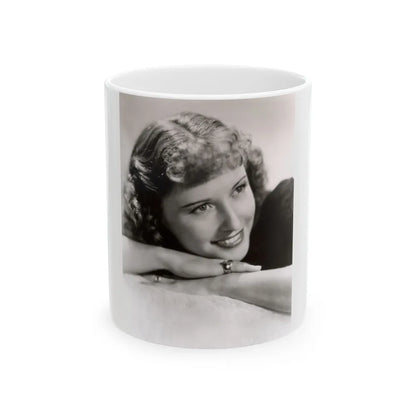 Barbara Stanwyck #32 (Vintage Female Icon) White Coffee Mug-11oz-Go Mug Yourself