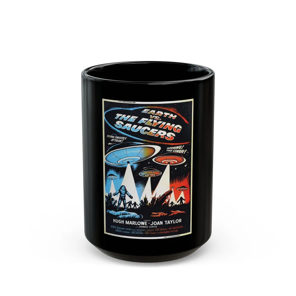 EARTH VS THE FLYING SAUCERS (2) 1956 Movie Poster - Black Coffee Mug-15oz-Go Mug Yourself