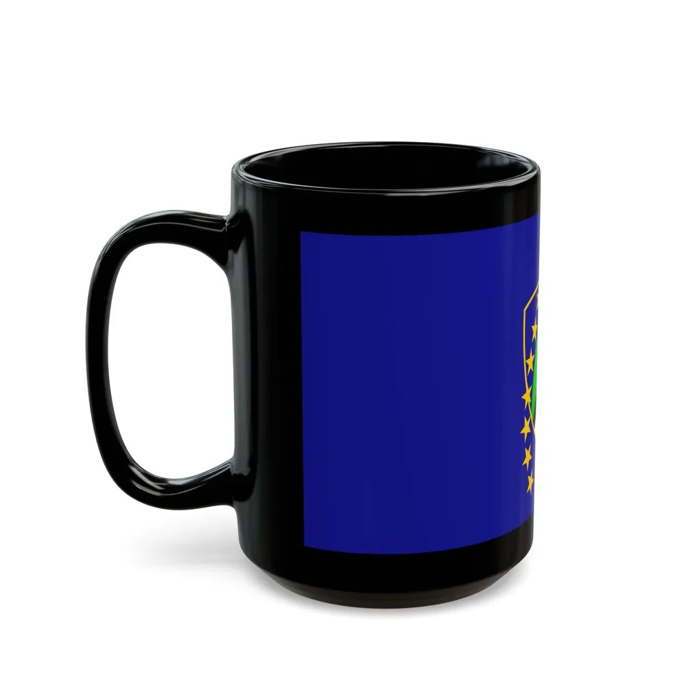 Flag of Tuzla Canton Bosnia and Herzegovina - Black Coffee Mug-Go Mug Yourself