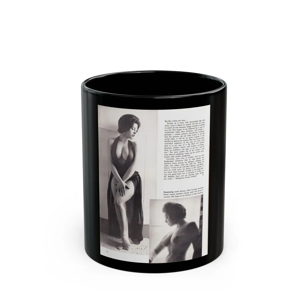 June Palmer #207 (Vintage Female Icon) Black Coffee Mug-11oz-Go Mug Yourself