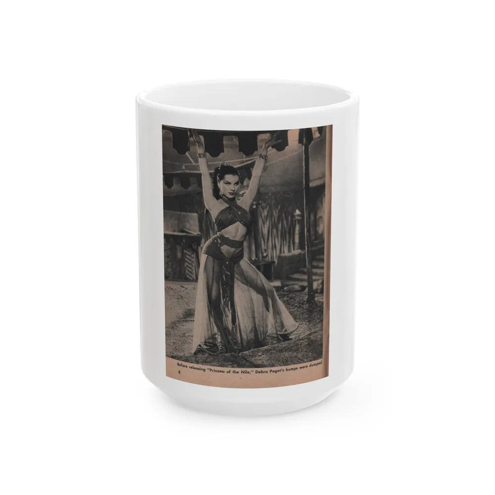 Debra Paget #526 - Show Pocket Mag. '55 - 1 B&W Photo & Caption (Vintage Female Icon) White Coffee Mug-15oz-Go Mug Yourself