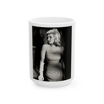 Nancy Kovack #61 (Vintage Female Icon) White Coffee Mug-15oz-Go Mug Yourself