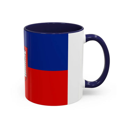 Flag of Gliwice Poland - Accent Coffee Mug-Go Mug Yourself