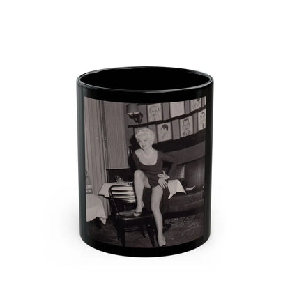 Barbara Nichols #541 (Vintage Female Icon) Black Coffee Mug-11oz-Go Mug Yourself