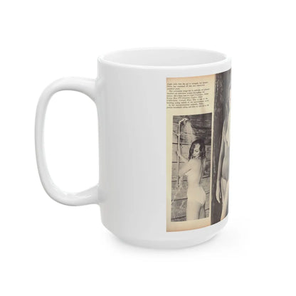 Dawn Richard #102 - [Pages 30 & 31] Including Pages 2 & 3 of 5 with, 4 B&W Photos+Contuned Article from ADVENTURE Dec. '60 Mag. (Vintage Female Icon) White Coffee Mug-Go Mug Yourself