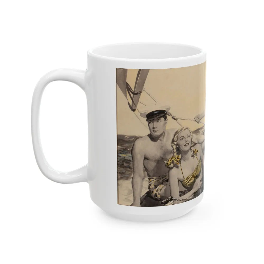 Couples Sailing - White Coffee Mug-Go Mug Yourself