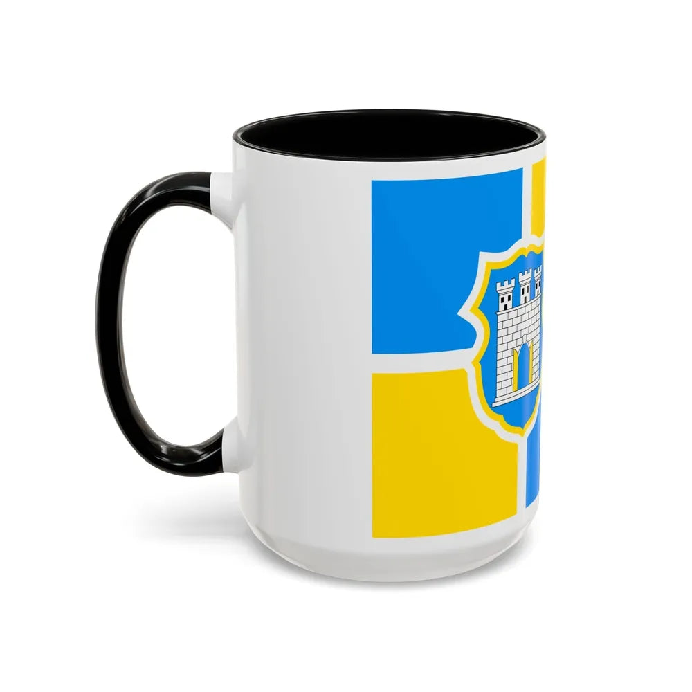 Flag of Zhytomyr Ukraine - Accent Coffee Mug-Go Mug Yourself