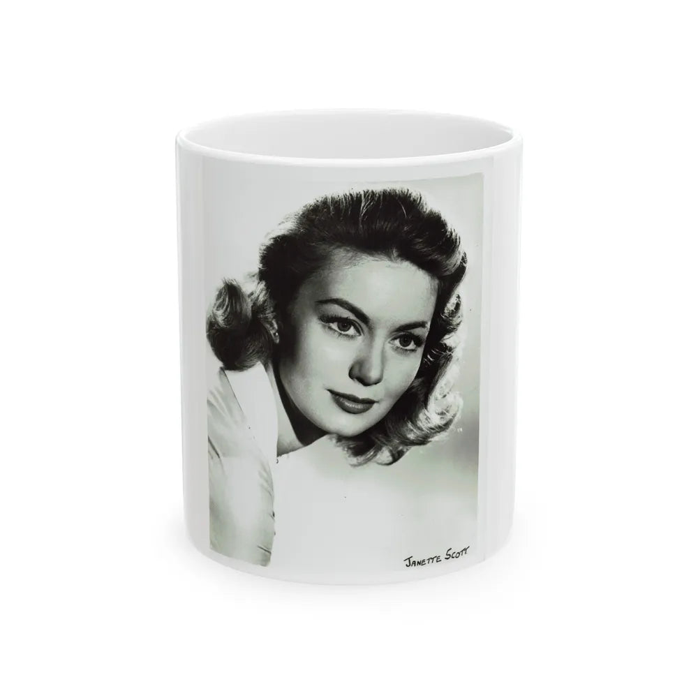 Janette Scott #29 (Vintage Female Icon) White Coffee Mug-11oz-Go Mug Yourself