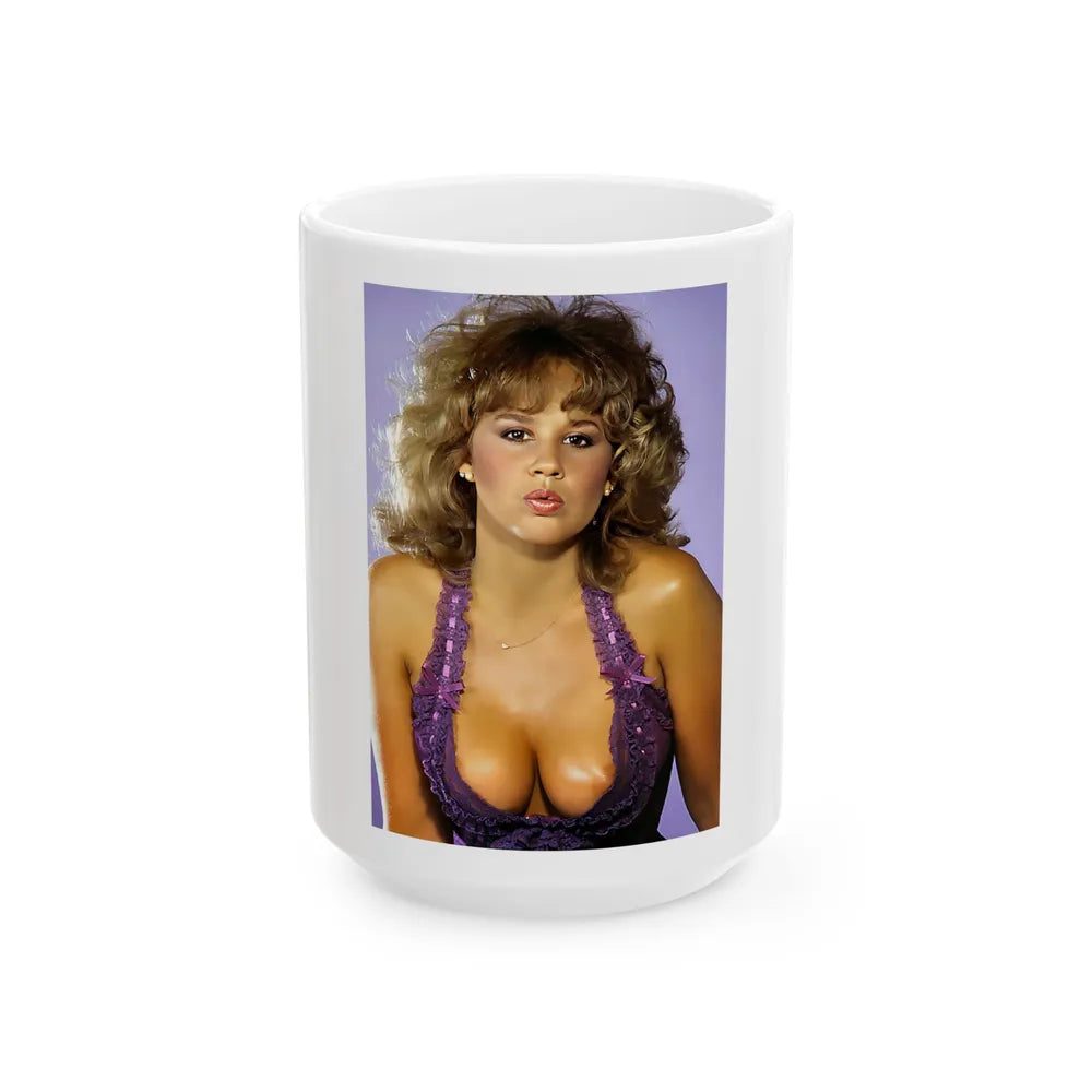 Linda Blair #75 (Vintage Female Icon) White Coffee Mug-15oz-Go Mug Yourself