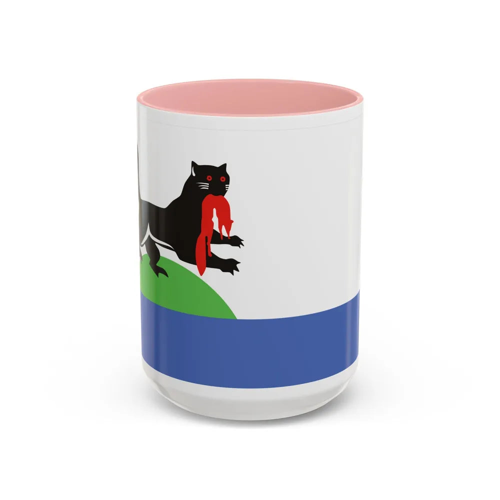 Flag of Irkutsk Russia - Accent Coffee Mug-15oz-Pink-Go Mug Yourself