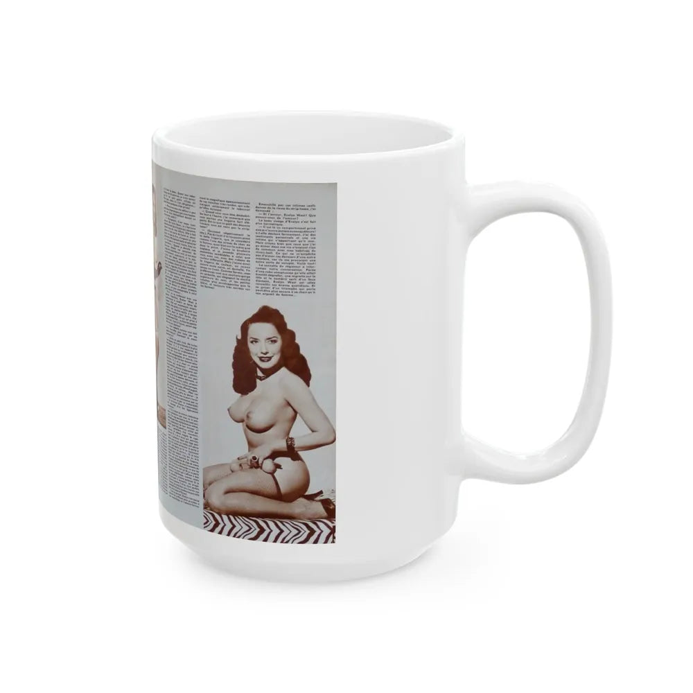 Evelyn West #19 (Vintage Female Icon) White Coffee Mug-Go Mug Yourself