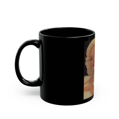 Jayne Mansfield #151 (Vintage Female Icon) Black Coffee Mug-Go Mug Yourself