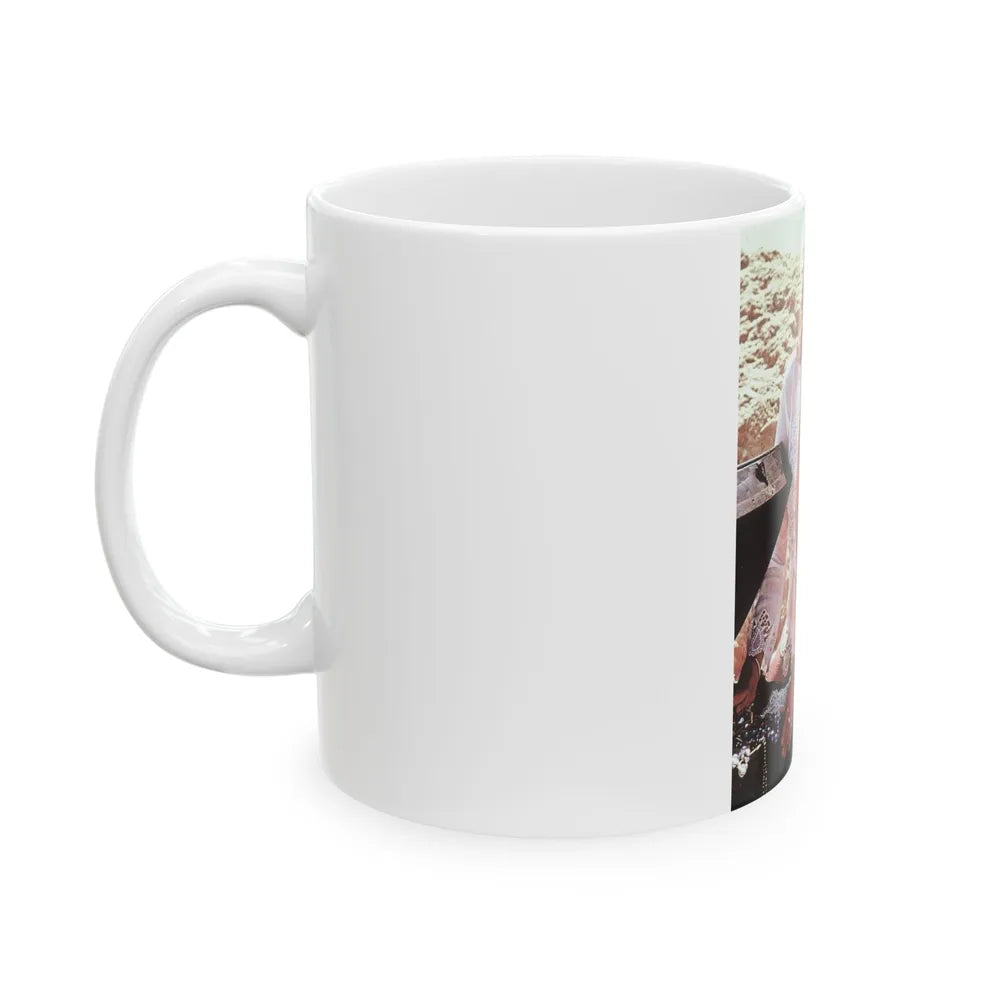 Caroline Munro #181 (Vintage Female Icon) White Coffee Mug-Go Mug Yourself