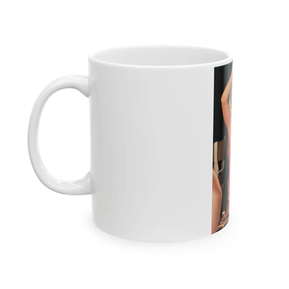 Linda Blair #226 - Partially Topless (Vintage Female Icon) White Coffee Mug-Go Mug Yourself