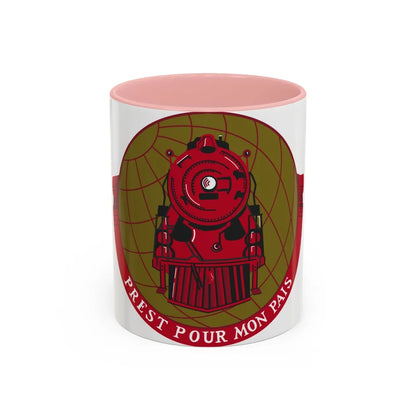 Military Railway Service (U.S. Army) Accent Coffee Mug-11oz-Pink-Go Mug Yourself