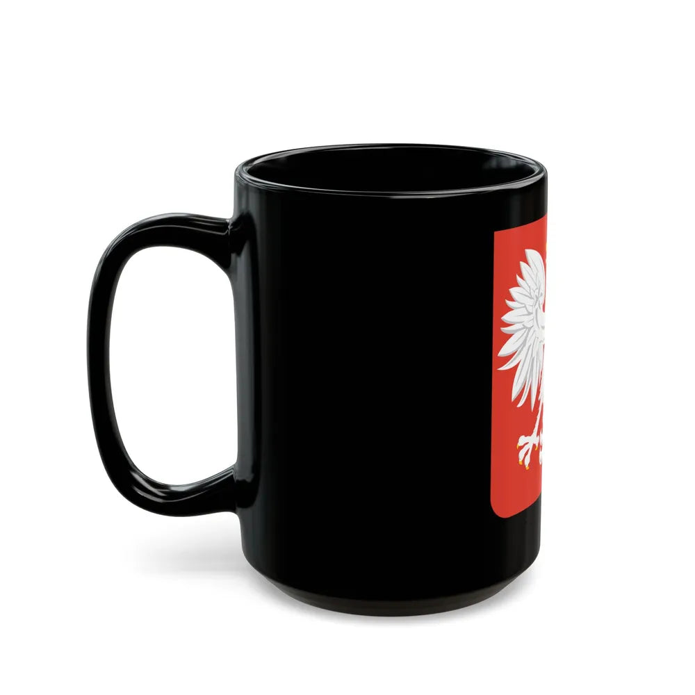 Coat of arms of Poland (1955-1980) - Black Coffee Mug-Go Mug Yourself