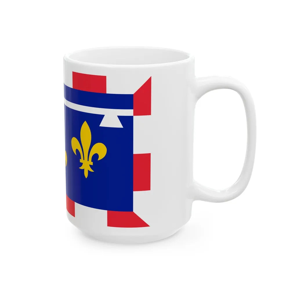 Flag of Centre Val de Loire France 2 - White Coffee Mug-Go Mug Yourself