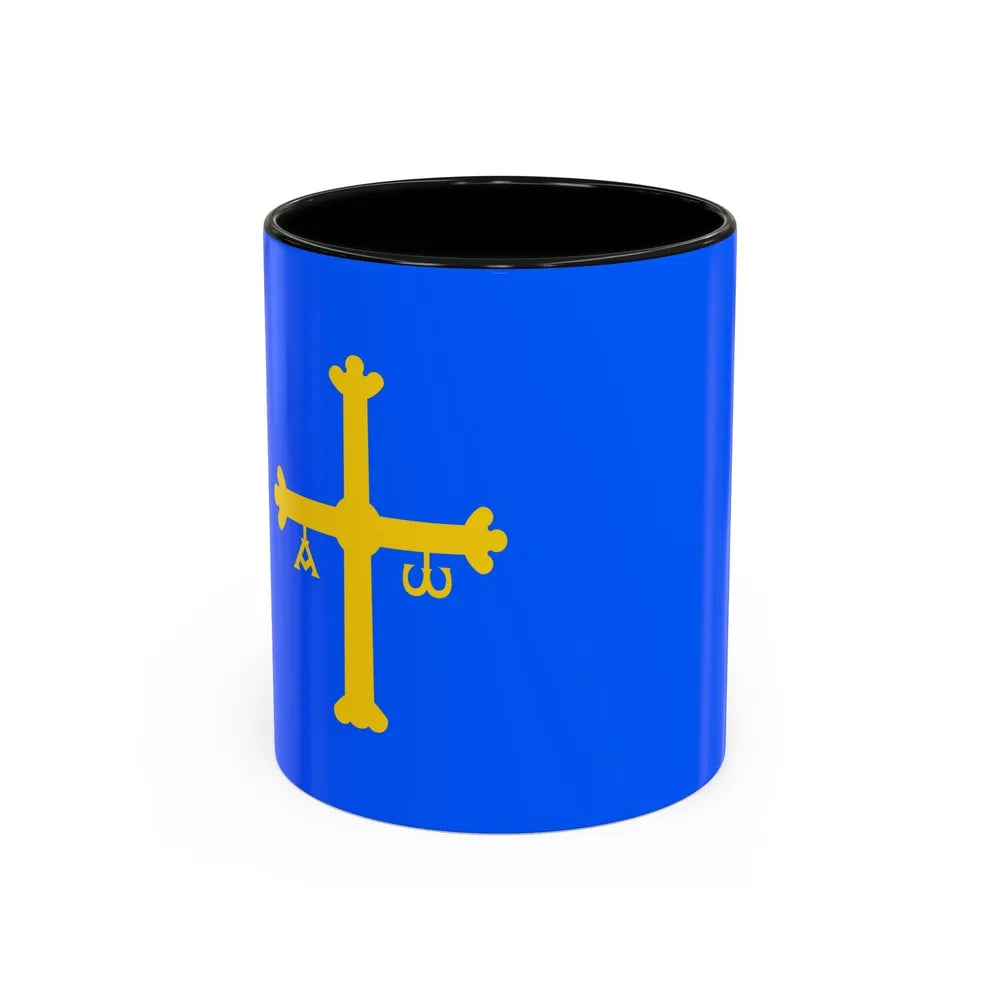 Flag of Asturias Spain - Accent Coffee Mug-11oz-Black-Go Mug Yourself