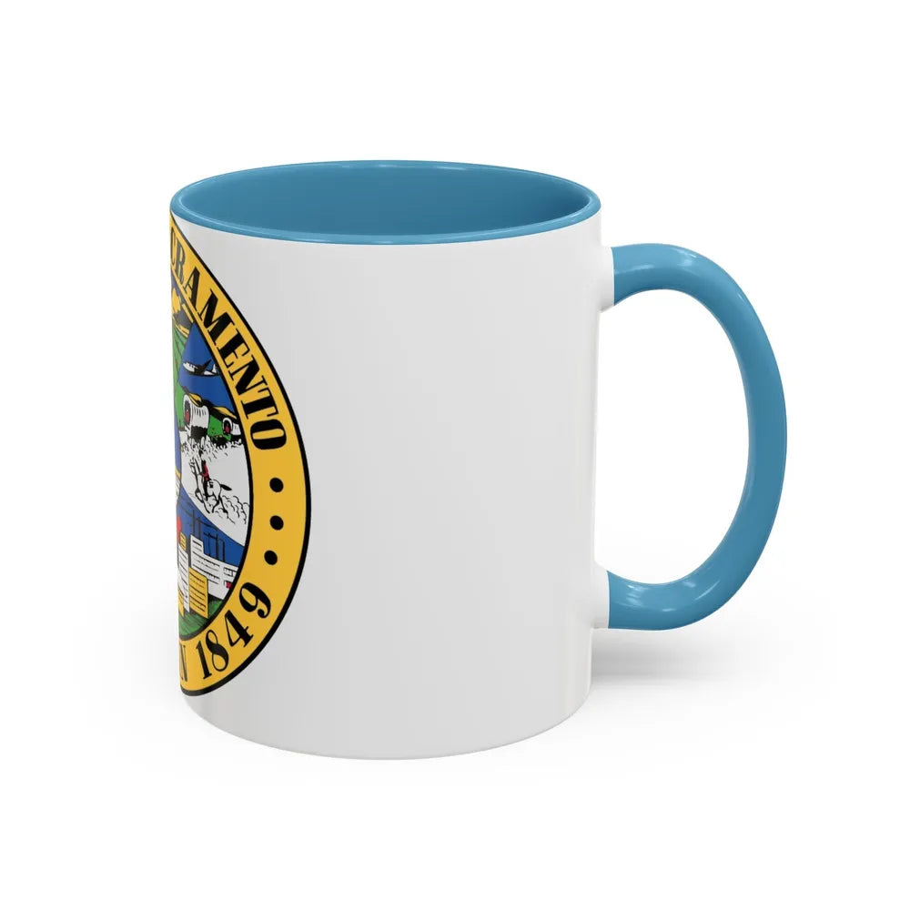 Seal of Sacramento California - Accent Coffee Mug-Go Mug Yourself