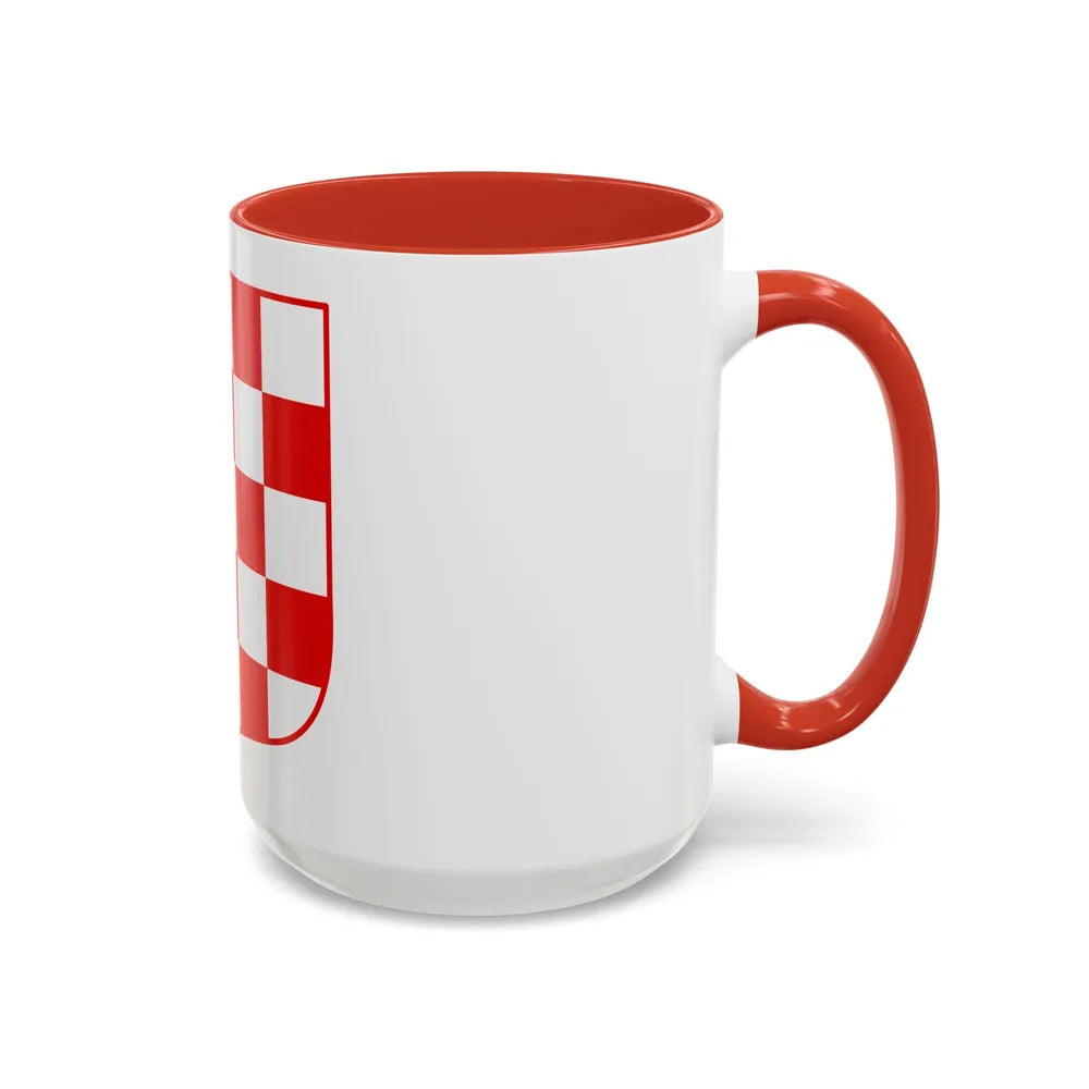 Coat of arms of Croatia (white chequy) - Accent Coffee Mug-Go Mug Yourself