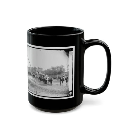 Rappahannock River, Va. Fugitive African Americans Fording The Rappahannock (U.S. Civil War) Black Coffee Mug-Go Mug Yourself