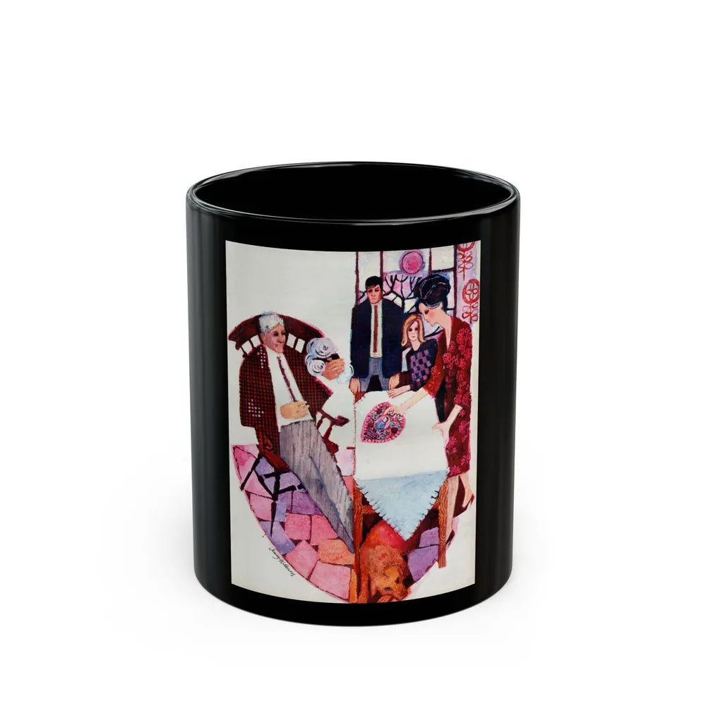 Dusty Valentine by Cathleen Rogers, Homes & Gardens, 1966 - Black Coffee Mug-11oz-Go Mug Yourself