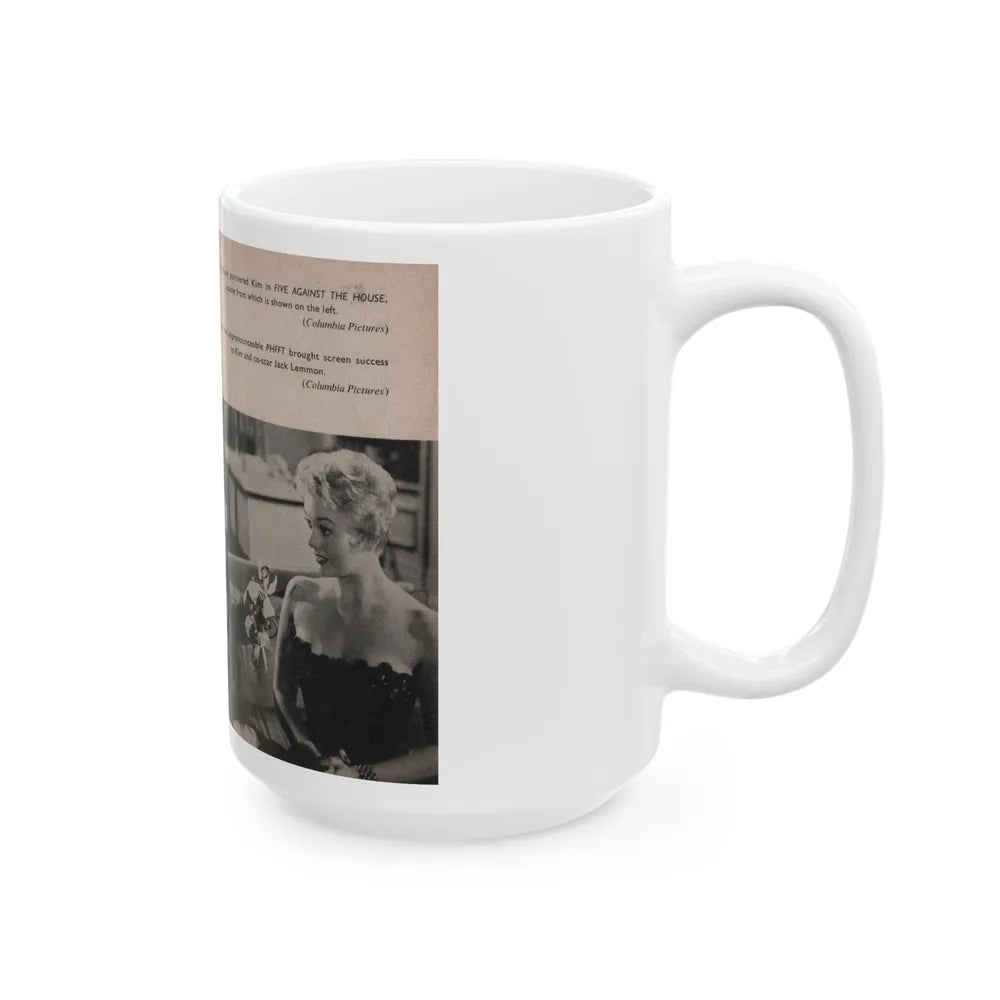 Kim Novak #166 - Scanned Mag. 66 Photos (Vintage Female Icon) White Coffee Mug-Go Mug Yourself