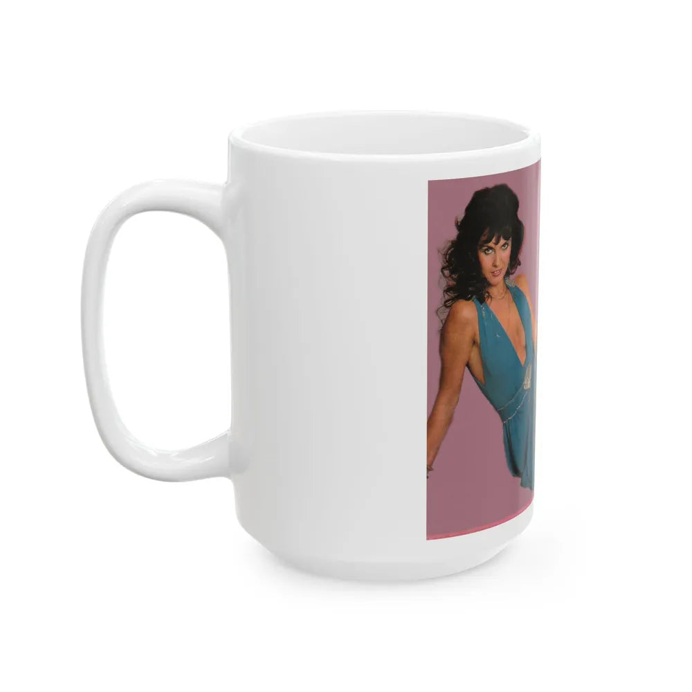 Caroline Munro #223 (Vintage Female Icon) White Coffee Mug-Go Mug Yourself