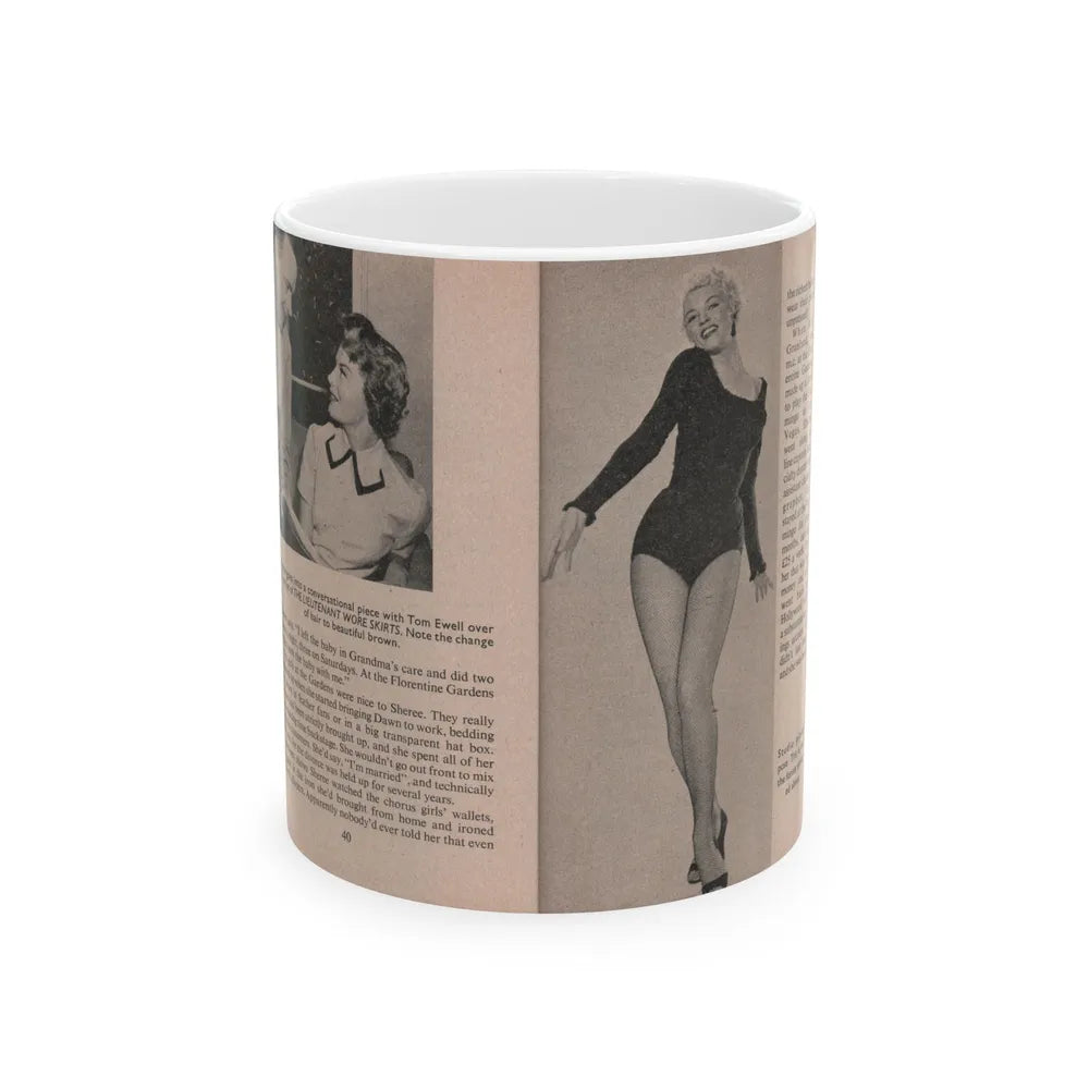 Sheree North #167 - Pages 40 & 41 from 66 PHOTOGRAPHS OF Sheree NORTH U.K. Pocket Mag. (Vintage Female Icon) White Coffee Mug-11oz-Go Mug Yourself